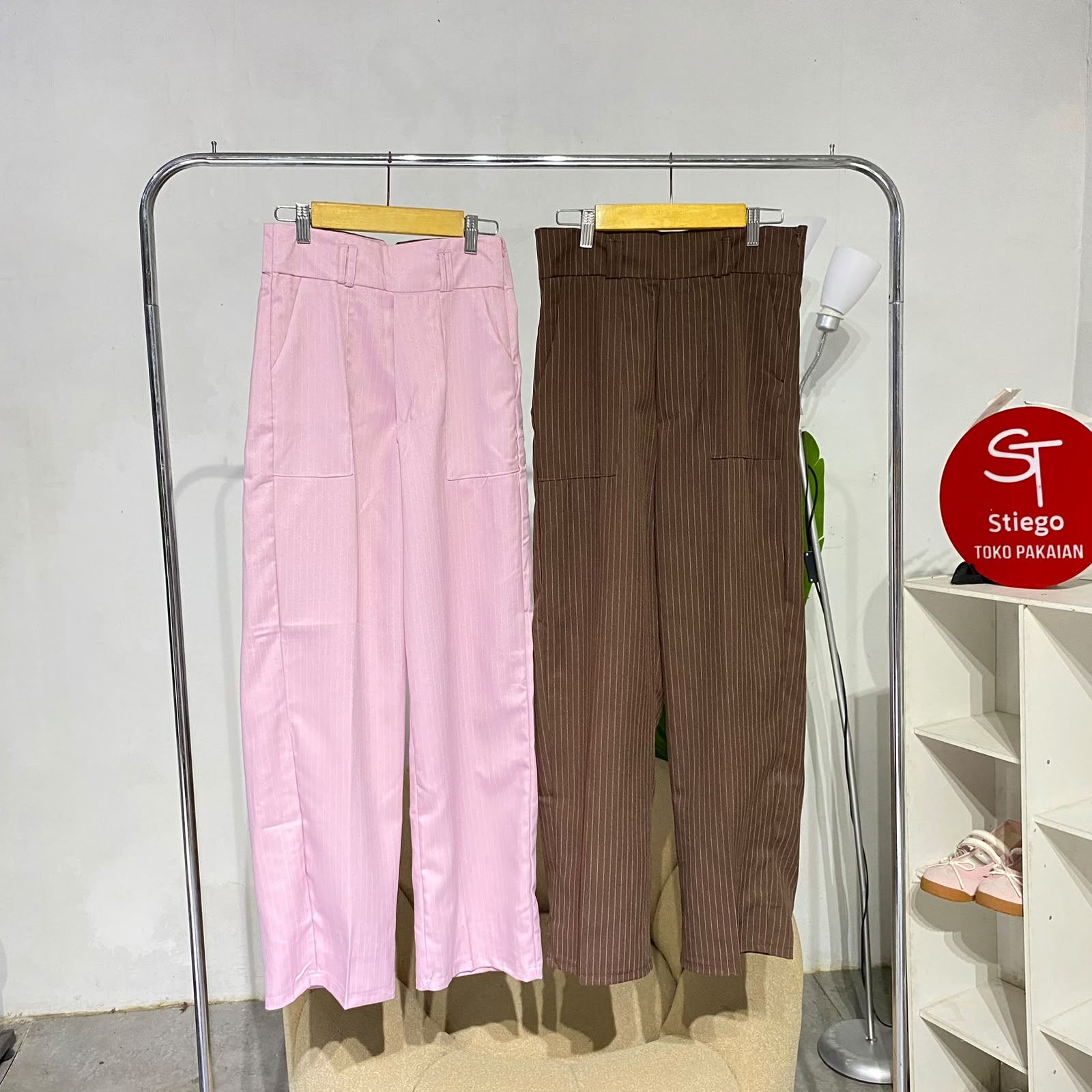 Celana wanita stripe bellmode