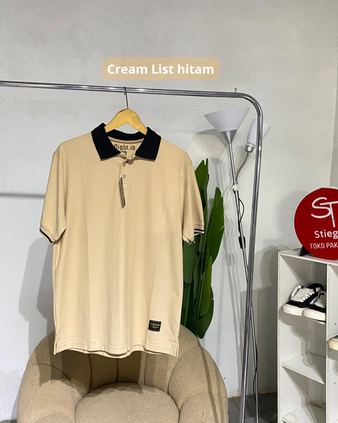 Atasan polo flight pria lengan pendek