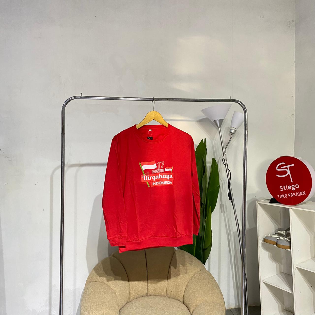 Atasan wanita kaos sablon 17agustus (L)