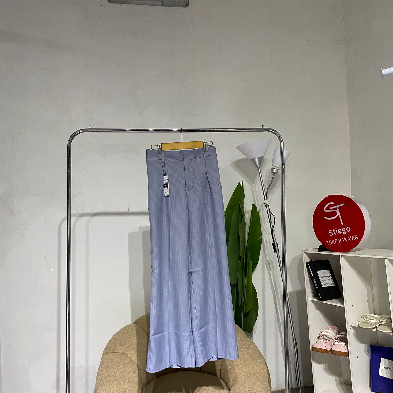 Celana wanita basic  stripe celana  salur