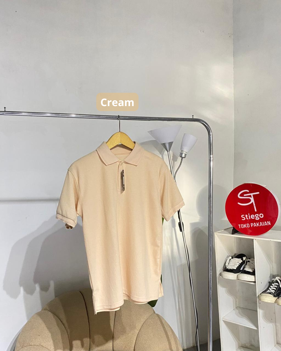 Atasan kaos polo rambidend pria lengan pendek