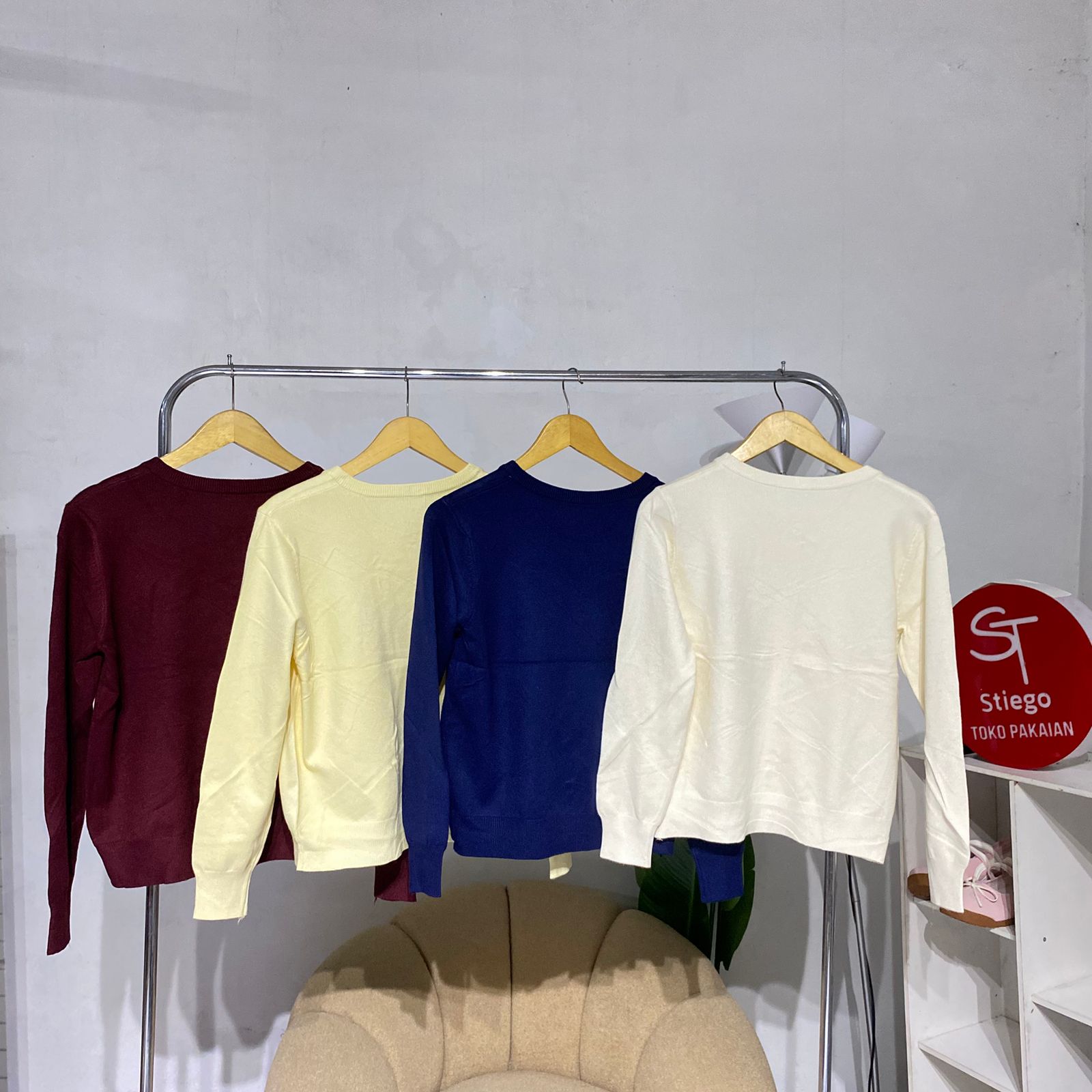 Atasan knit wanuta cardigan beruang