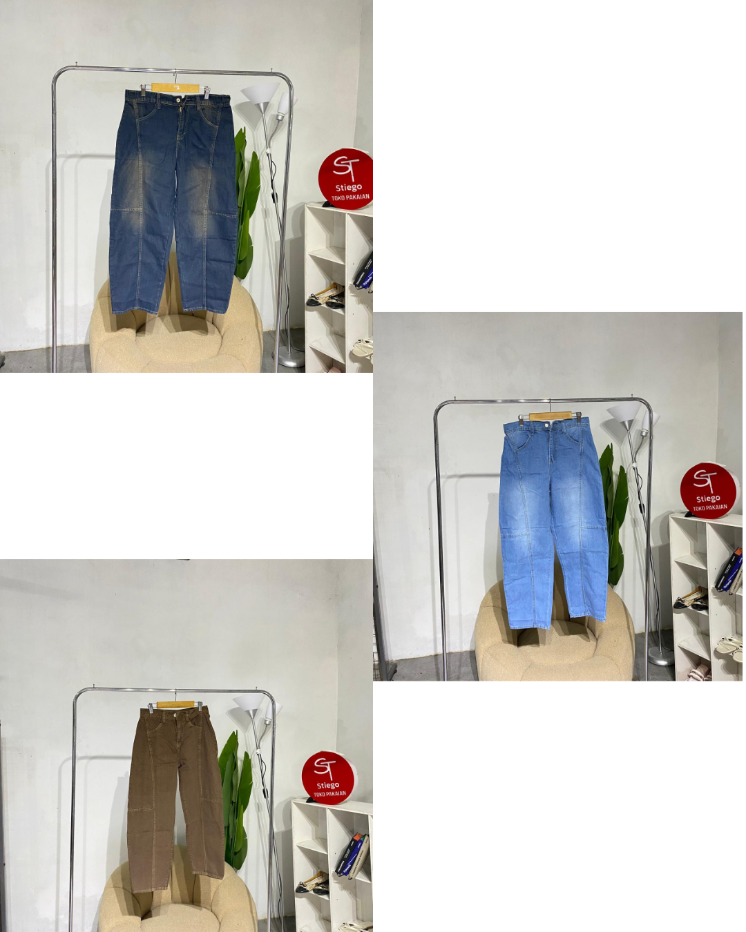 Celana Wanita Jeans Barel Baggy