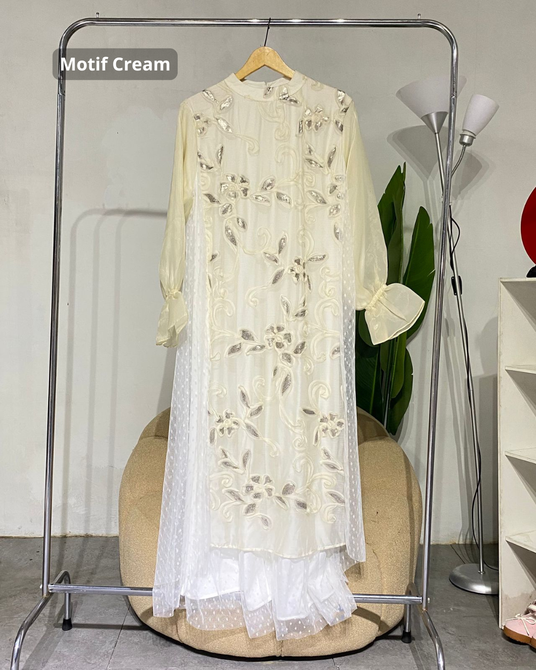 Gamis Wanita  anggun kombinasi