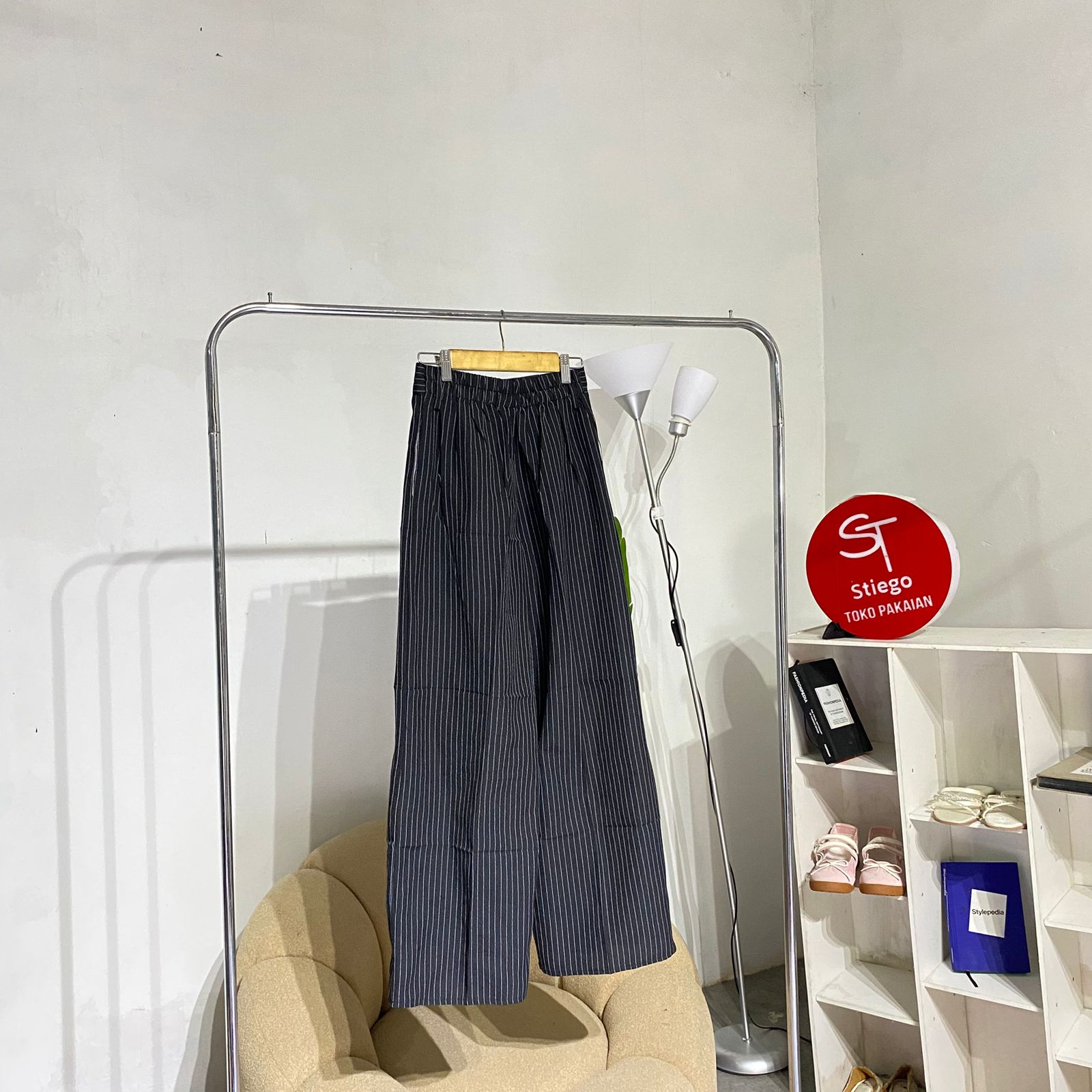Celana wanita hf stripe celana  salur