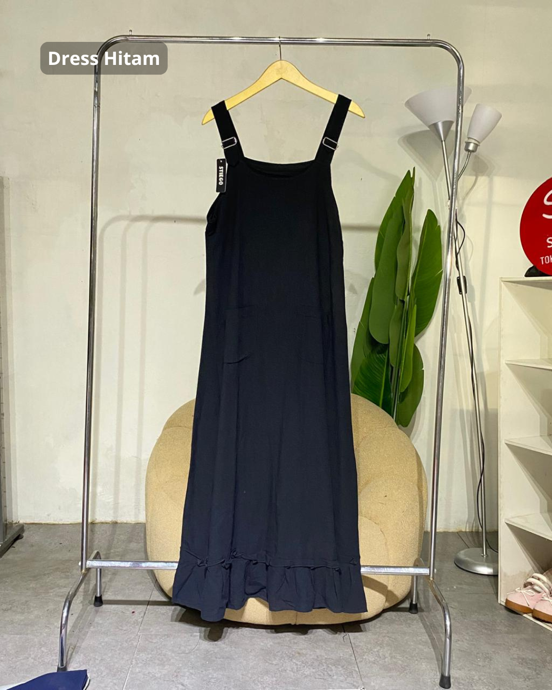 Dres wanita jumpsuit overal linen angle 07