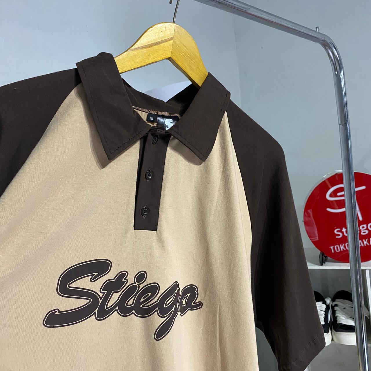 Stiego Oversize Shirt Stiego Raglan Atasan Lengan Pendek Polo T Shirts