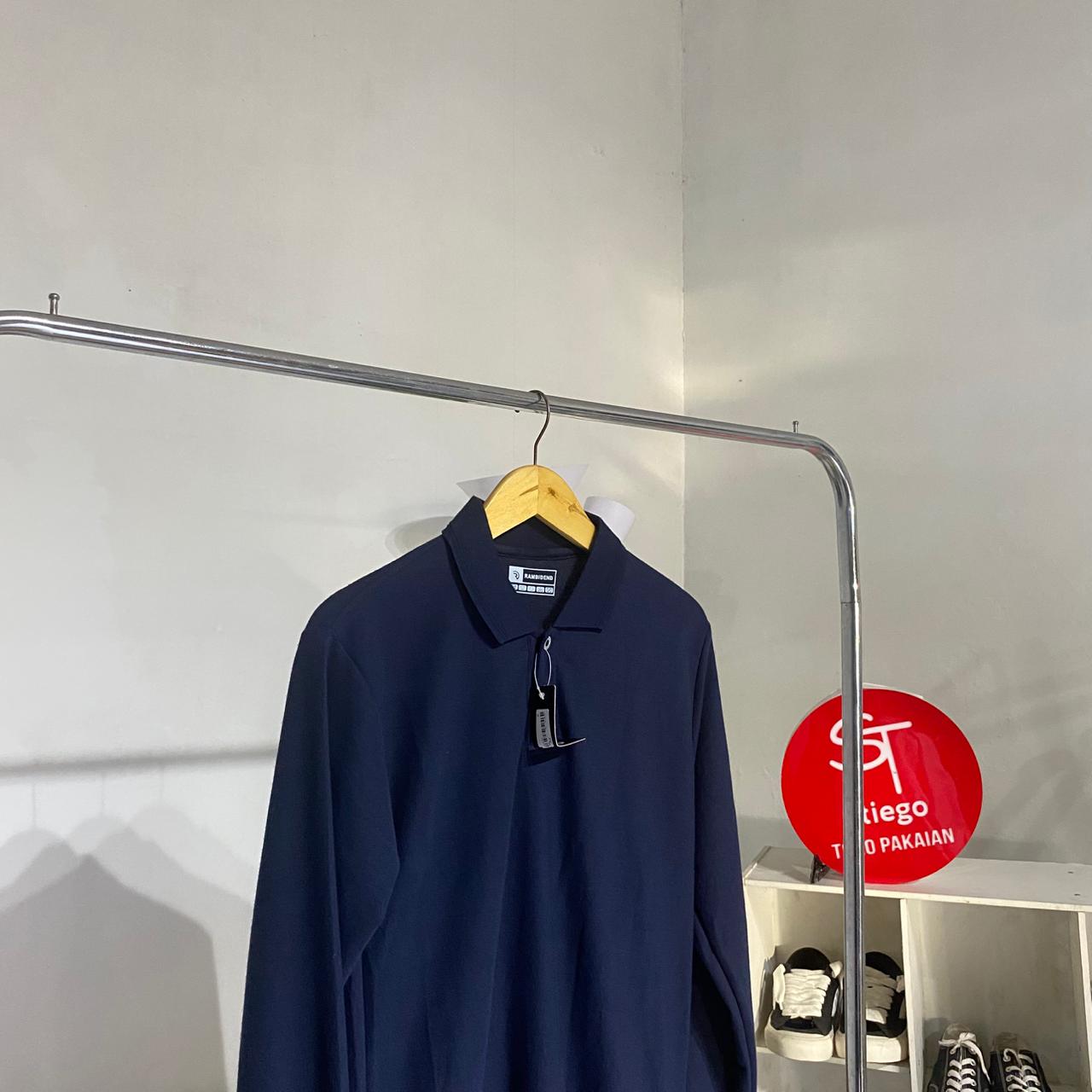 Atasan kaos polo rambidend  pria lengan panjang