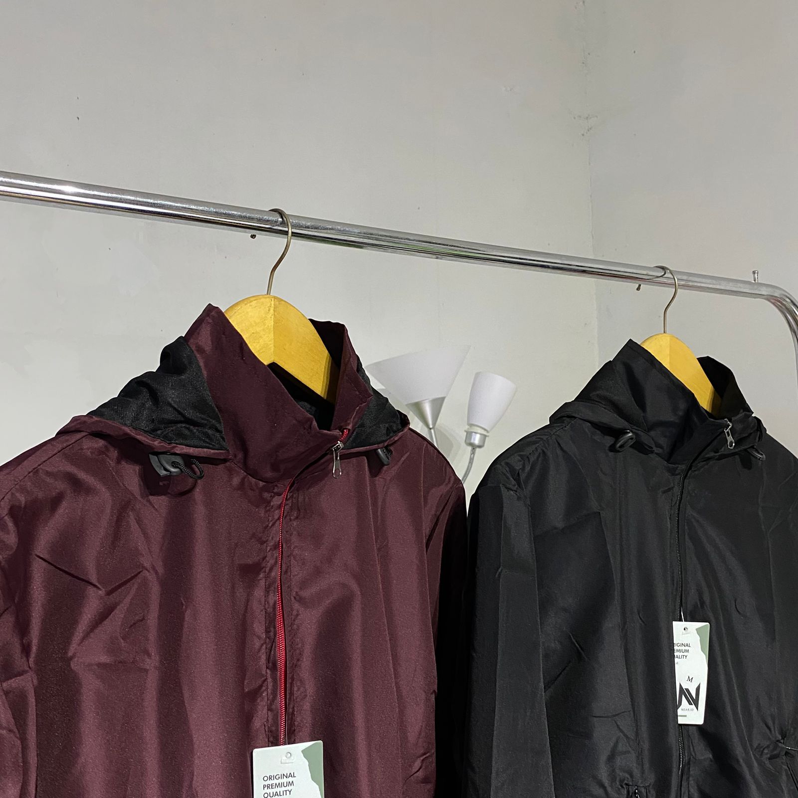 Jaket pria parasut Casual Windbreker