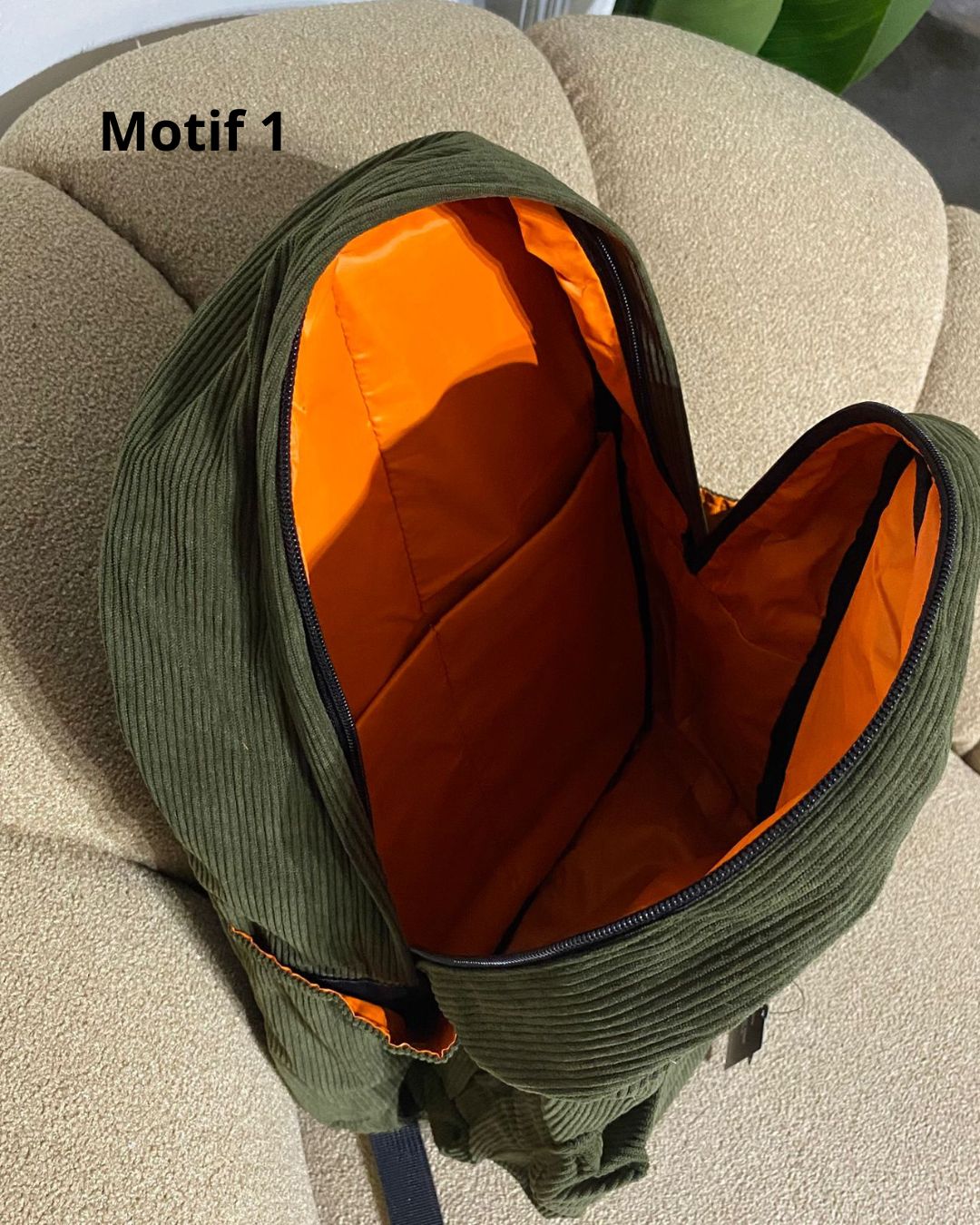 Tas ransel corduroy pria