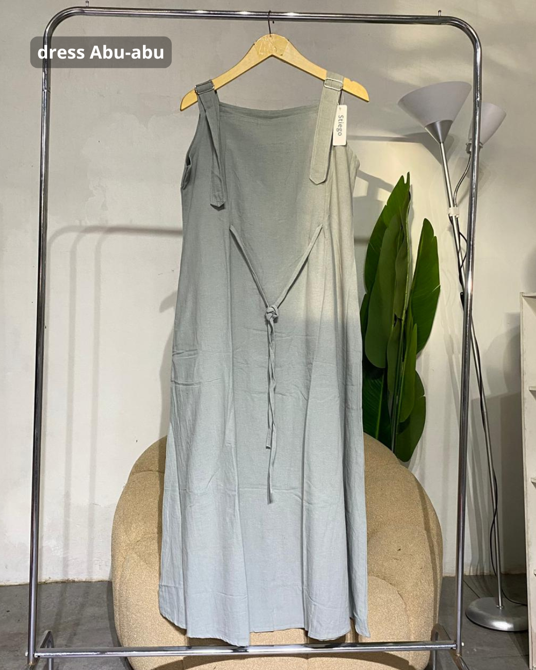 Dres wanita jumpsuit overal linen angle 01