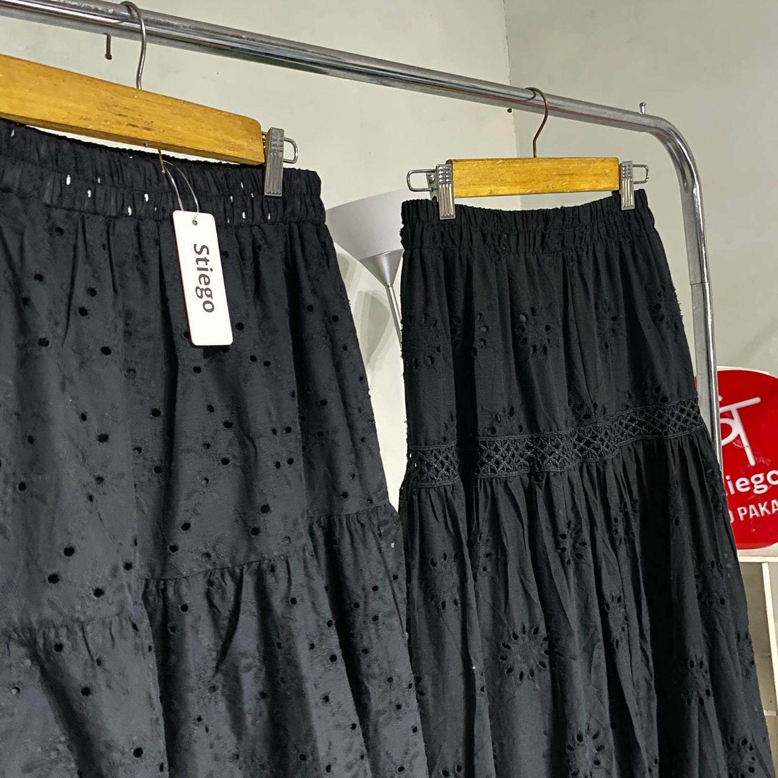 Rok wanita katun bordir  LONG