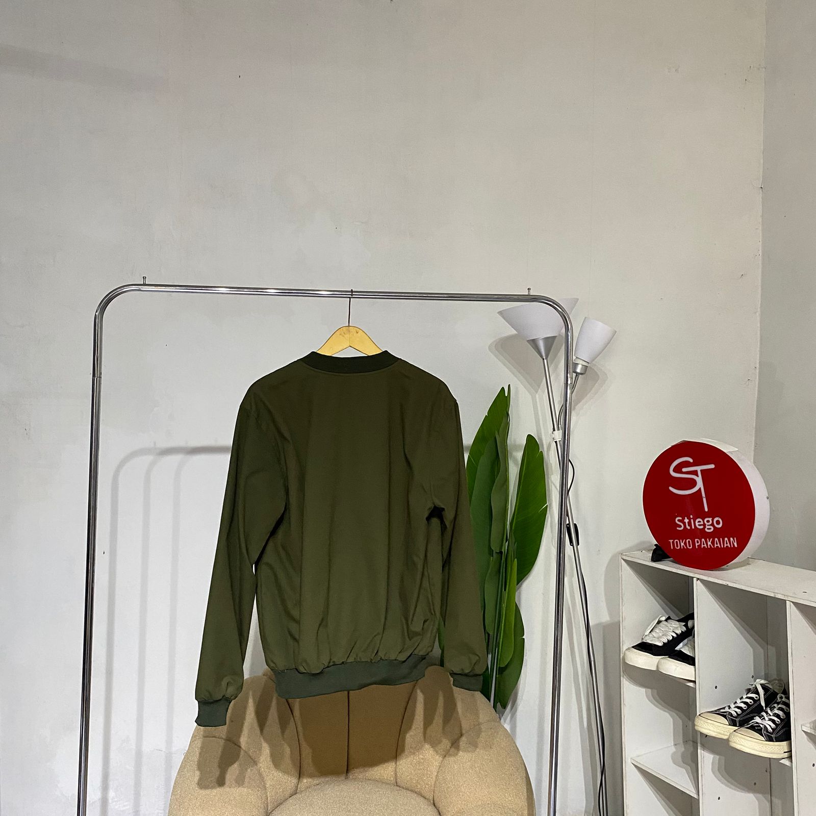 Jacket Bomber Pria Canvas