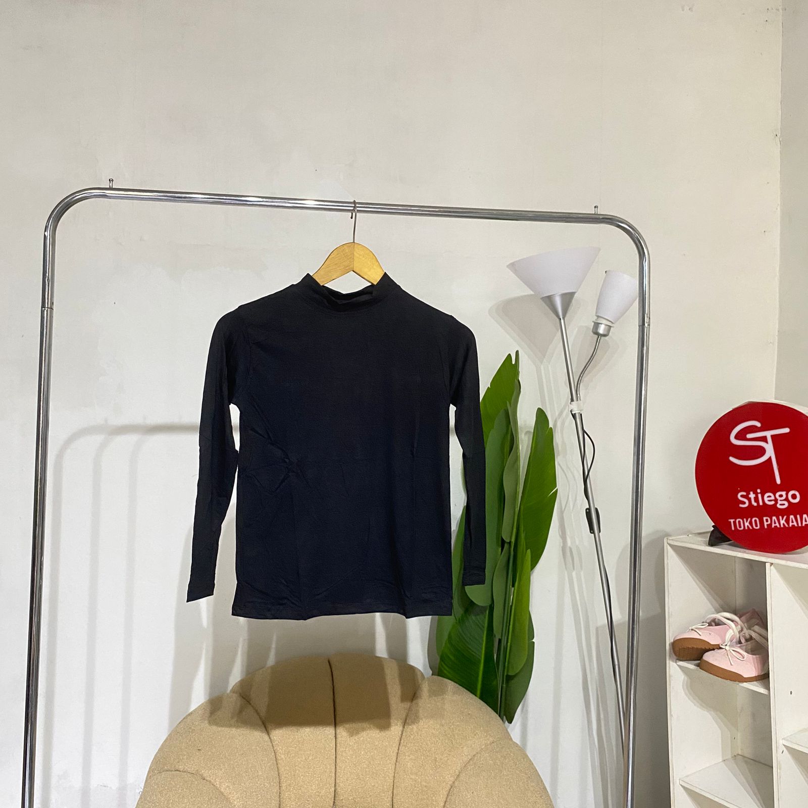 Atasan manset badan wanita premium turtle neck, kaos premium bungsu