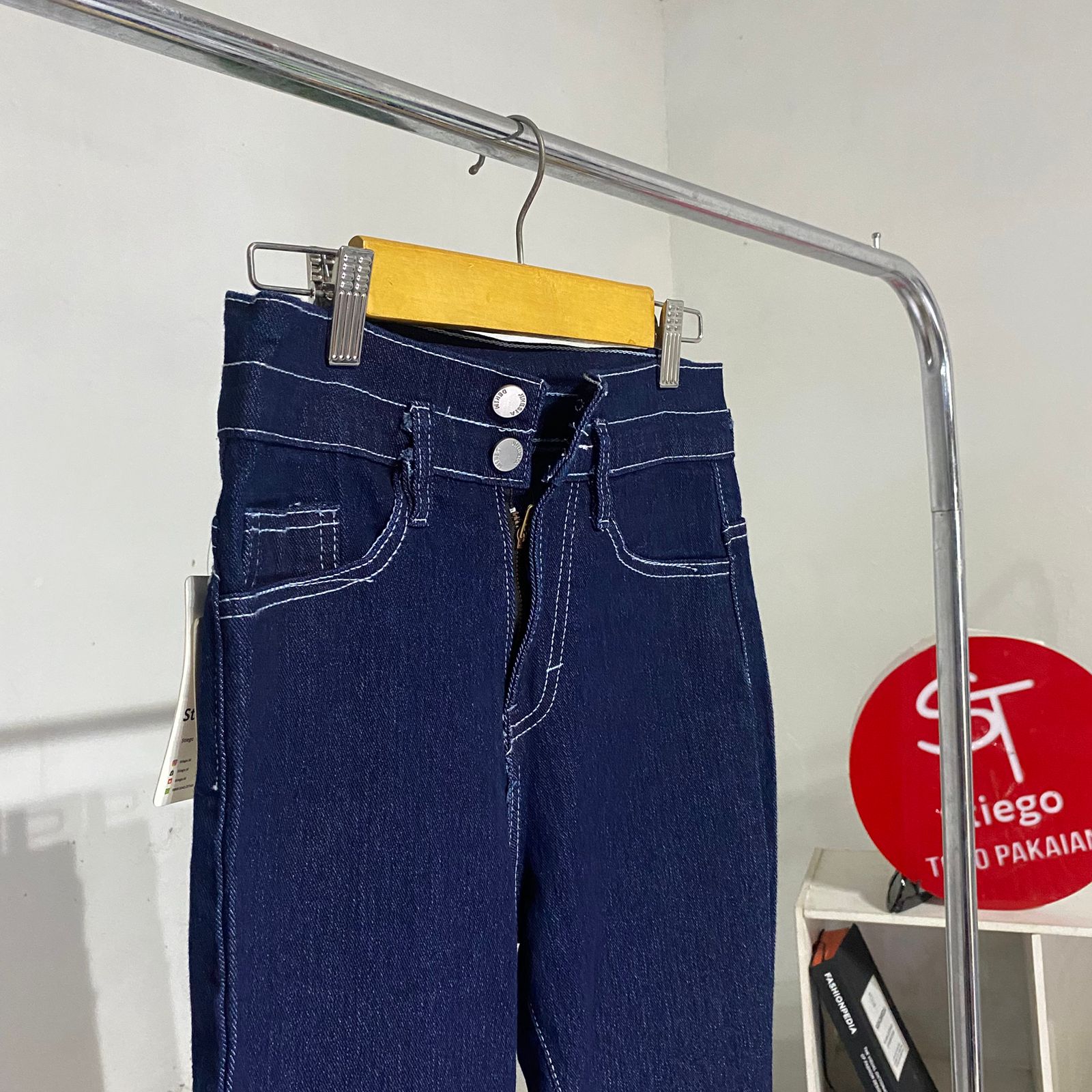 celana wanita oj denim jeans cutbray