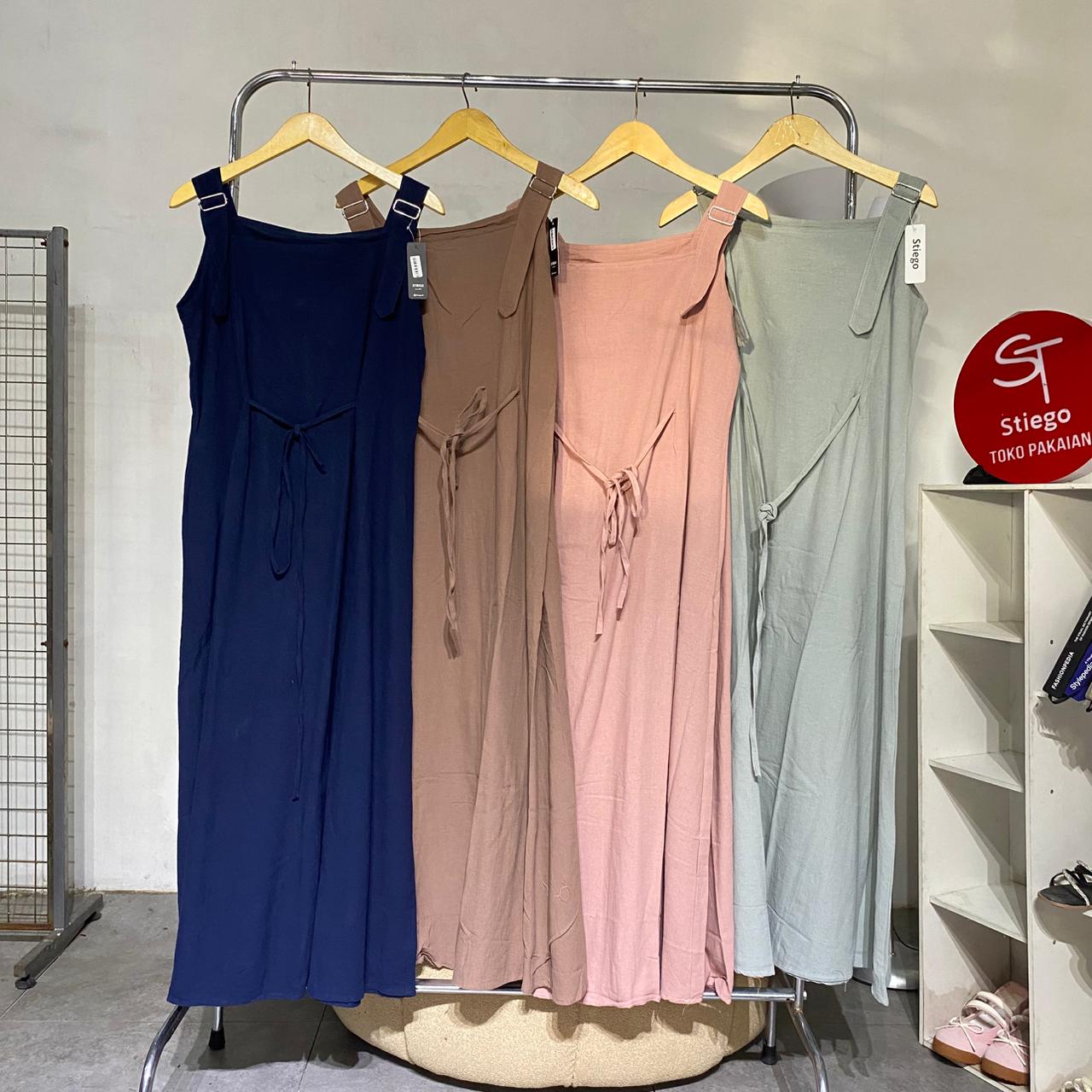 Dres wanita jumpsuit overal linen angle 01